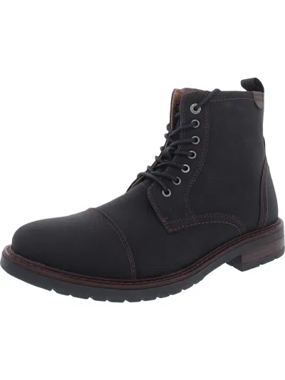 Dockers Rawls Mens Cap Toe Lace Up Ankle Boots In Black