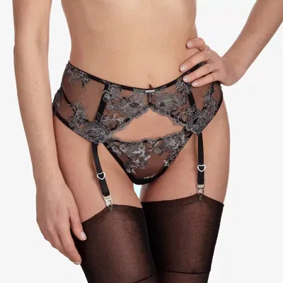 Ajour Sensual Garter Belt In Black