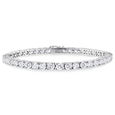 Mimi & Max 18 4/5ct Tgw Cubic Zirconia Tennis Bracelet In Sterling Silver In White