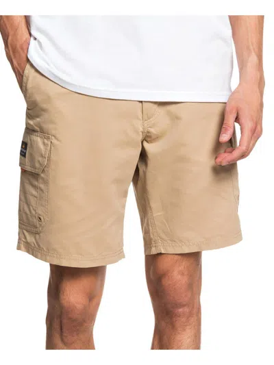 Quiksilver Maldive Mens Mid Rise Above Knee Cargo Shorts In Neutral