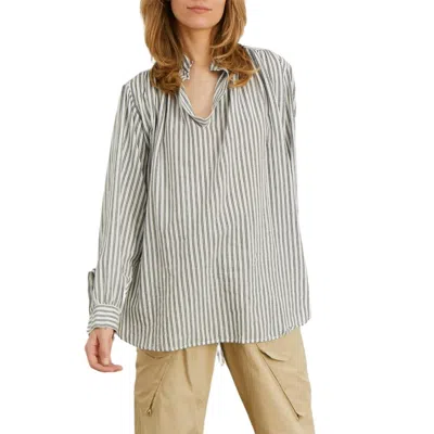 Laurence Bras Juul Shirt In Grey Stripes In Multi