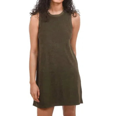 Lilla P French Terry Dress In Kelp In Green