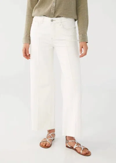 Fdj Olivia Wide Leg Ankle Jean In Ivory In Multi