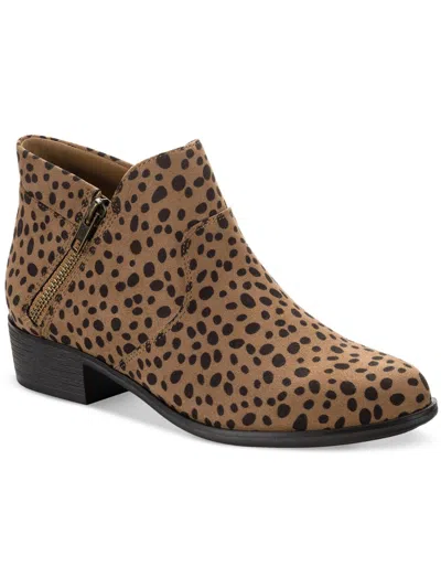 Sun + Stone Women's Adelinee Double Zip Ankle Booties, Created For Macy's In Brown