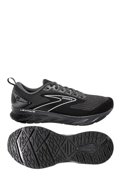 Brooks Men's Levitate 6 Running Shoes - D/medium Width In Blackened Pearl/ebony/white In Multi