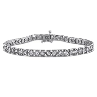 Mimi & Max 3ct Tw Diamond Tennis Bracelet In Sterling Silver In White