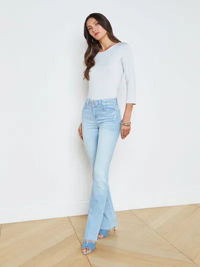 L Agence Ruth Straight-leg Jean In Blue