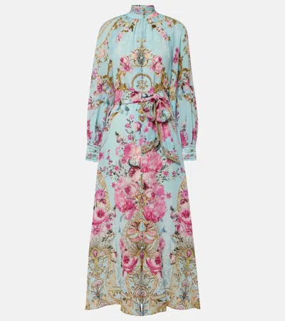 Camilla Embellished Floral Silk Crêpe Maxi Dress In Multi