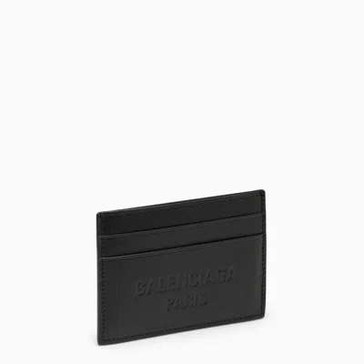 Balenciaga Black Leather Duty Free Card Holder Men