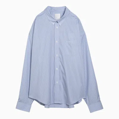 Givenchy Blue Striped Cotton Button-down Shirt Men