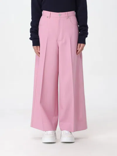 Gucci Palazzo Wool Trousers In Pink