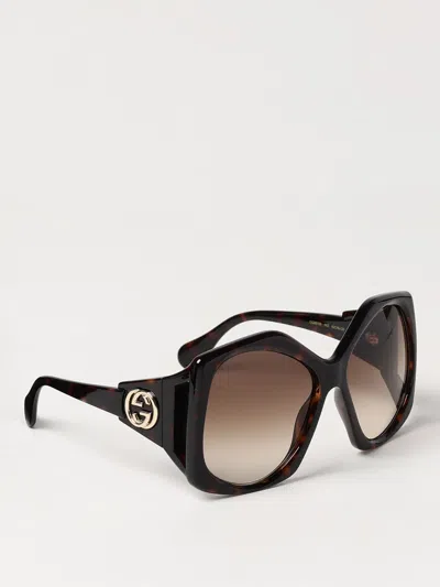 Gucci Sunglasses Woman Brown Woman