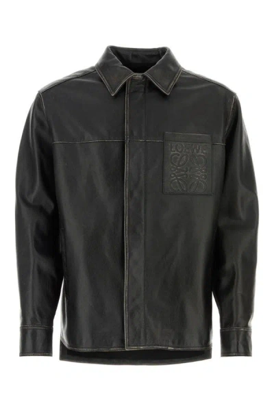 Loewe Man Black Nappa Leather Shirt