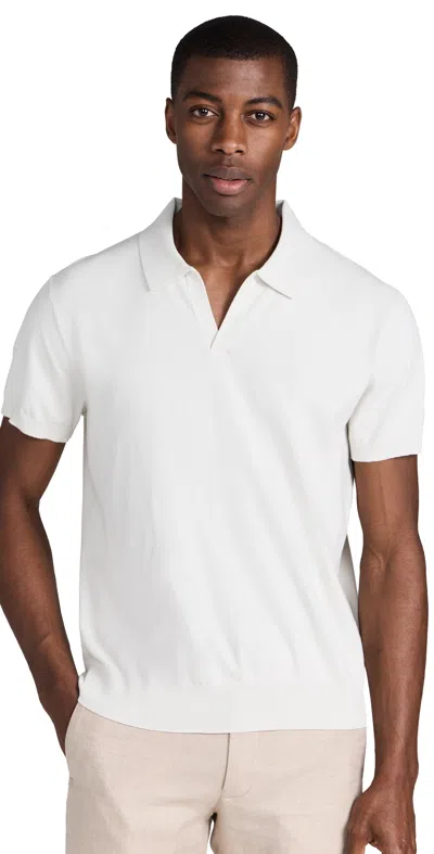 Club Monaco Pima Cotton-jersey Polo Shirt In White