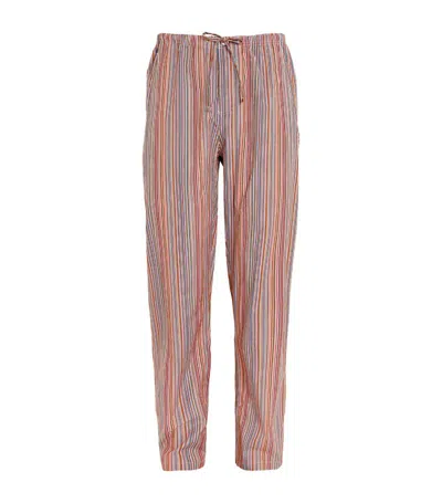 Paul Smith Cotton Signature Stripe Pyjama Trousers In Multi
