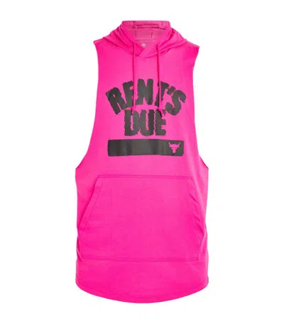 Under Armour Project Rock Graphic Hoodie In Pink