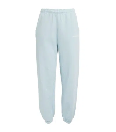 Sporty And Rich Cotton Logo Sweatpants In Blue