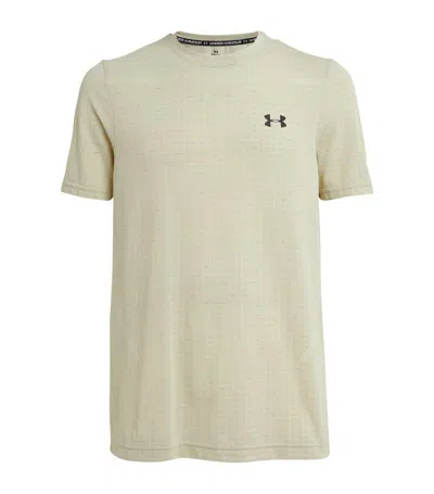 Under Armour Seamless Grid T-shirt In Ivory