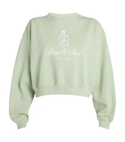 Sporty And Rich Cotton Vendome Sweatshirt In Green