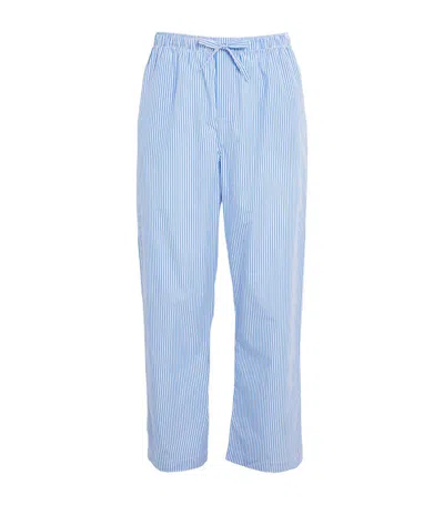 Derek Rose Cotton James Lounge Trousers In Blue