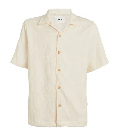 Nn07 Tonal Pattern Shirt In Ivory