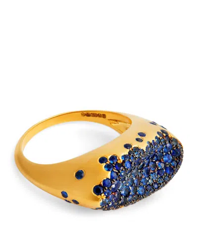 Nada Ghazal Yellow Gold And Sapphire Malak Marquise Ring