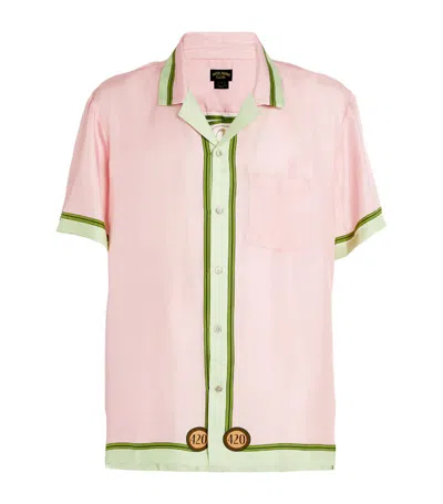 Camilla Silk Short-sleeve Shirt In Pink