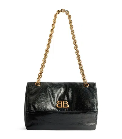 Balenciaga Small Monaco Chain-strap Shoulder Bag In Black
