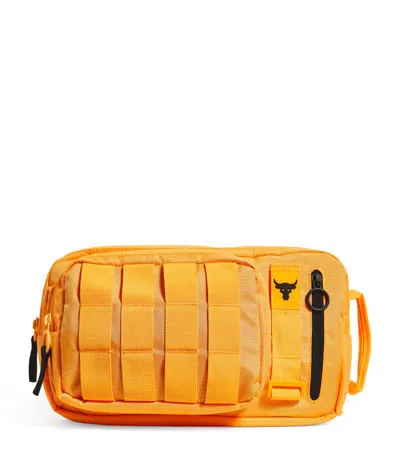 Under Armour Project Rock Waist Belt Bag In Orange