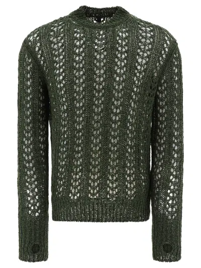 Jean-luc A.lavelle Jean Luc A.lavelle "redos Knitted" Sweater In Green