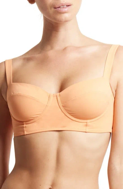 Hanky Panky Balconette Bikini Swimsuit Top In Orange