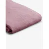 Piglet In Bed Raspberry Coconut-button-embellished Super King Linen Duvet Cover