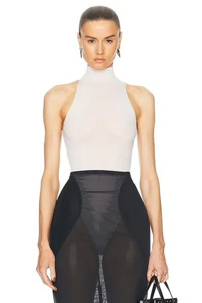 Alaïa Sleeveless Turtleneck Bodysuit In White