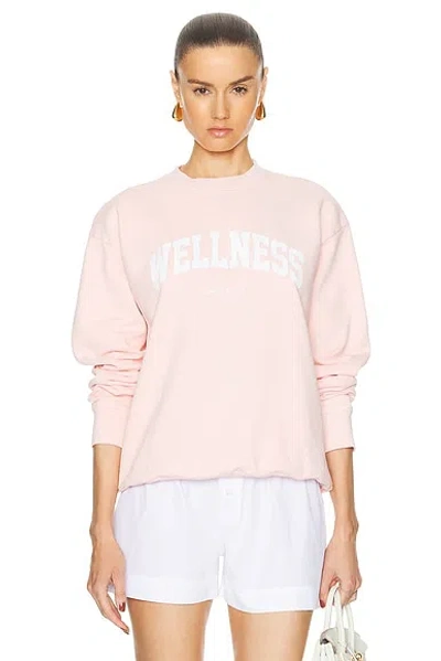 Sporty And Rich Wellness Ivy Cotton Sweatshirt In Pink