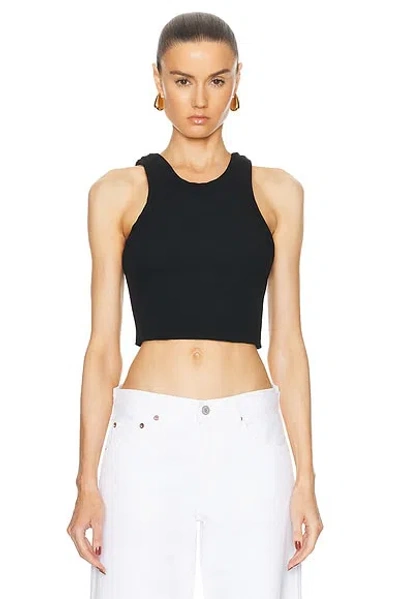 Agolde Cropped Bailey Tank In Black