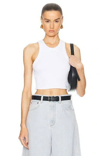 Agolde Cropped Bailey Tank In Wht