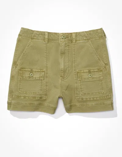 American Eagle Outfitters Ae Highest Waist '90s Boyfriend Cargo Short In Green