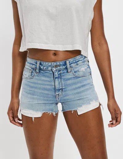 American Eagle Outfitters Ae Next Level High-waisted Denim Short Short In Multi