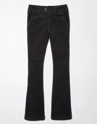 American Eagle Outfitters Ae Stretch High-waisted Kick Boot Corduroy Pant In Black
