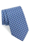 FERRAGAMO Puffin & Giraffe Silk Tie