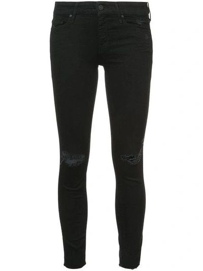 Mother 'the Looker' Frayed Ankle Skinny Jeans (guilty As Sin)