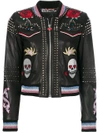 PHILIPP PLEIN studded skull patch jacket,WLB0124PLE075N12324967