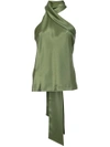 Galvan Asymmetric Sash Neck Top
