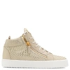 GIUSEPPE ZANOTTI GIUSEPPE ZANOTTI - LIGHT GREY PYTHON-PRINTED MID-TOP SNEAKER KRISS,RW7000900115