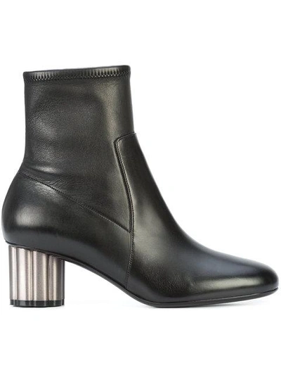 Ferragamo 55mm Catania Stretch Leather Ankle Boots In Nero