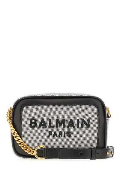 Balmain 'b-army' Crossbody Bag In White/black