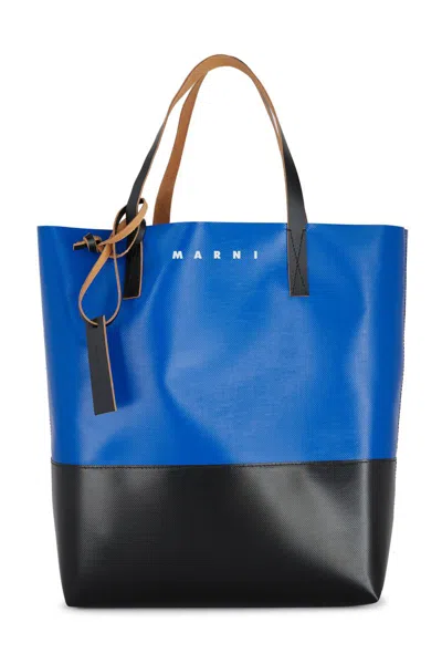 Marni Shopping Bag In Royal Black