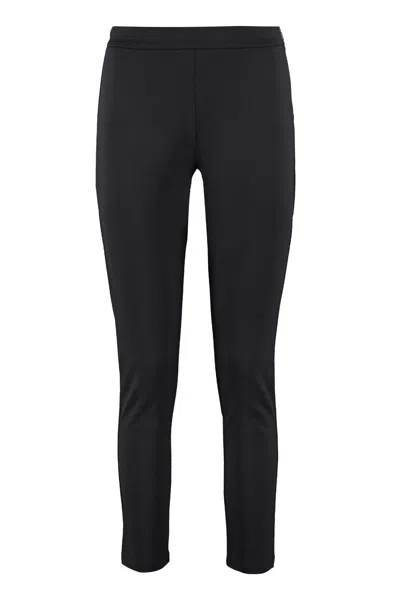 Max Mara Pianoforte Straight Leg Cropped Trousers In Black