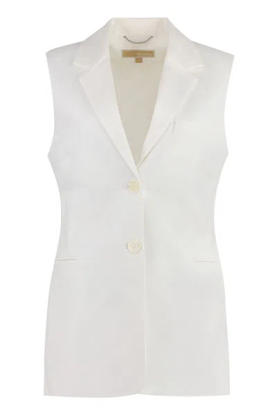 Michael Kors Linen Blazer In White