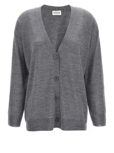P.a.r.o.s.h . Wool Blend Cardigan In Grey